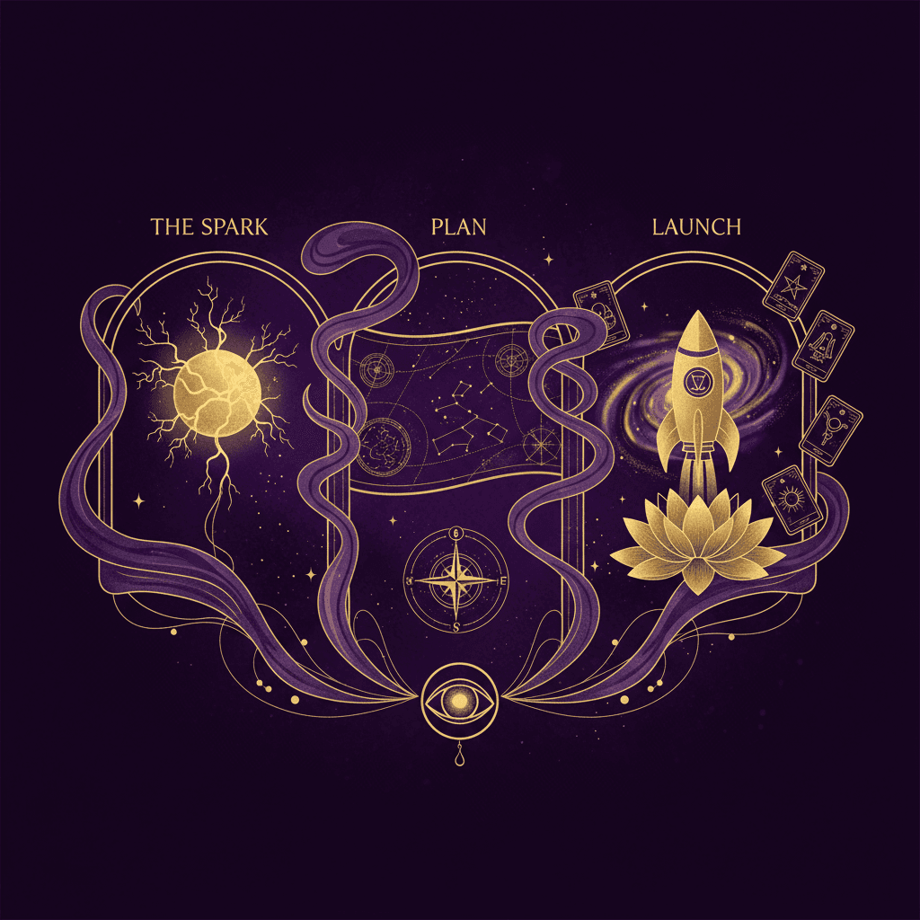 The Spark, The Plan, The Launch: Mastering New Beginnings with the Tarot